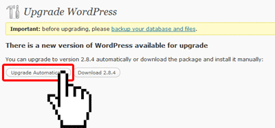 upgrade wordpress automatically