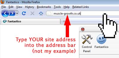 vising your website url