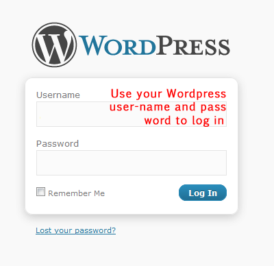 wordpress login